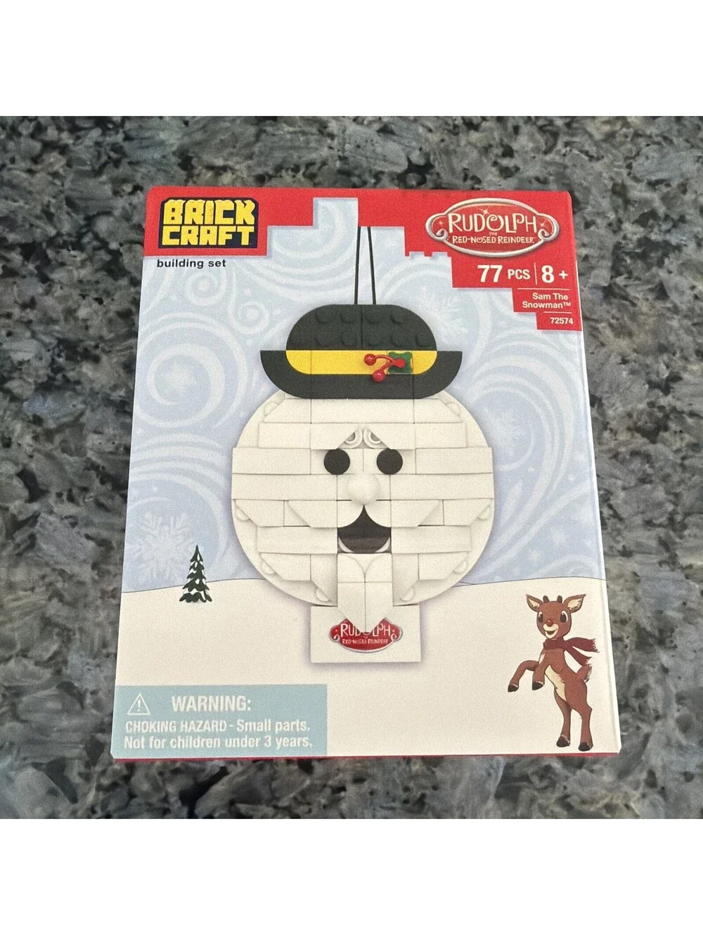 BRICKCRAFT Rudolph the Red-Nosed Reindeer Sam the Snowman Ornament